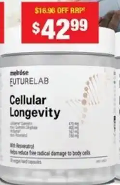 Chemist Warehouse Melrose cellular longevity offer