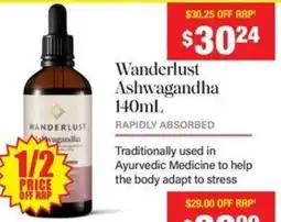 Chemist Warehouse Wanderlust ashwagandha offer