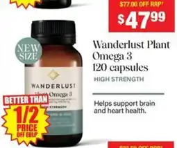 Chemist Warehouse Wanderlust plant omega 3 offer