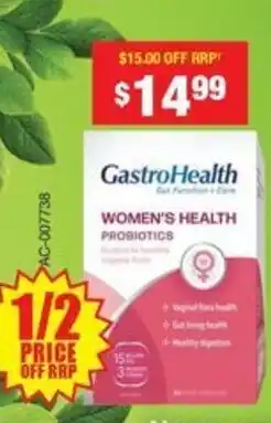 Chemist Warehouse Gastrohealth women's health probiotics offer