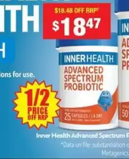 Chemist Warehouse Inner health advanced spectrum probiotic offer