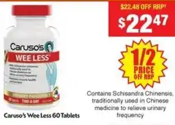 Chemist Warehouse Caruso's wee less offer