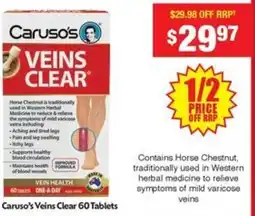 Chemist Warehouse Caruso's veins clear offer