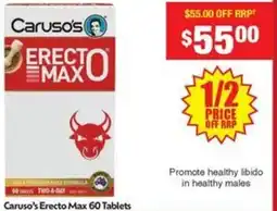 Chemist Warehouse Caruso's erecto max offer