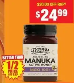Chemist Warehouse Barnes naturals manuka honey range offer