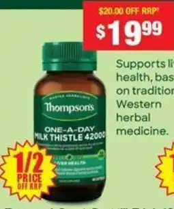 Chemist Warehouse Thompson's one-a-day milk thistle 42000 offer