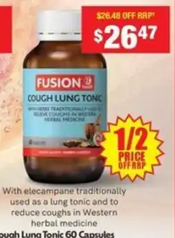 Chemist Warehouse Fusion Cough Lung Tonic offer