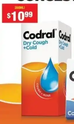 Chemist Warehouse Codral Dry Cough + Cold offer