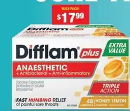 Chemist Warehouse Difflam plus anaesthetic honey lemon orAnti-Inflammatory offer