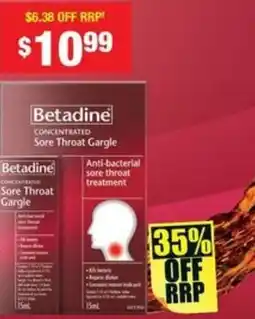 Chemist Warehouse Betadine concentrated sore throat gargle offer