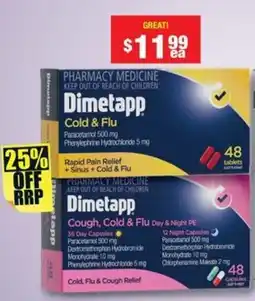Chemist Warehouse Dimetapp cold & flu range offer