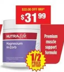 Chemist Warehouse Nutra life magnesium hi-zorb offer