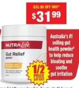 Chemist Warehouse Nutra life gut relief berry powder offer