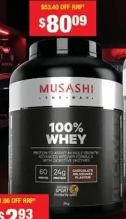 Chemist Warehouse Musashi 100% whey offer