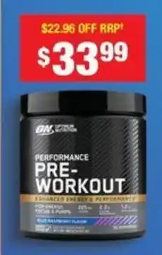 Chemist Warehouse Performance pre- workout offer