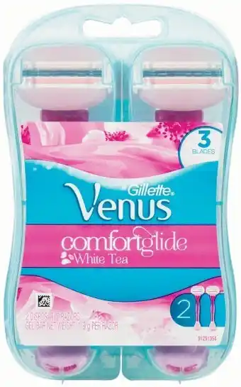 Coles Gillette Venus Spa Breeze 2 in 1 Disposable Shaving Razor & Gel Bars 2 Pack offer