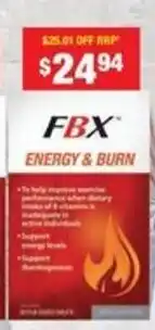 Chemist Warehouse FBX Energy & Burn offer