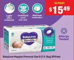 Chemist Warehouse BabyLove Nappies Premmie offer