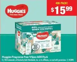 Chemist Warehouse Huggies Fragrance Free Wipes offer