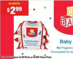 Chemist Warehouse 3x 30 Baby Wipes offer