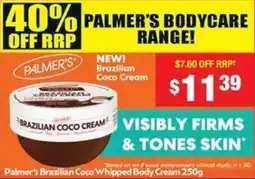 Chemist Warehouse Palmer's Brazilian Coco Whipped Body Cream offer