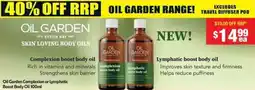 Chemist Warehouse Oil Garden Complexion or Lymphatic Boost Body Oil offer