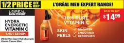 Chemist Warehouse L'Oréal Men Expert Hydra Energetic Vitamin C Serum offer
