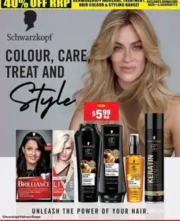 Chemist Warehouse Schwarzkopf haircare range offer