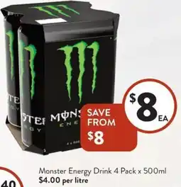 Foodworks Monster Energy Drink offer