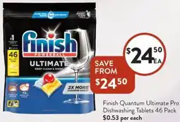 Foodworks Finish Quantum Ultimate Pro Dishwashing offer