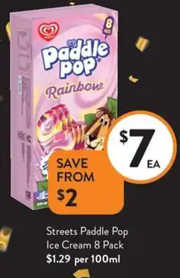 Foodworks Streets Paddle Pop Ice Cream offer