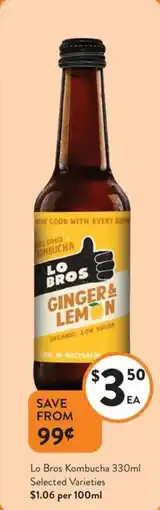 Foodworks Lo Bros Kombucha offer