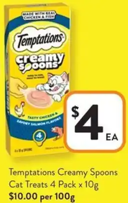 Foodworks Temptations Creamy Spoons Cat Treats offer