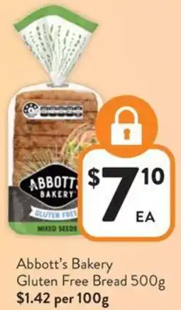 Foodworks Abbott's Bakery Gluten Free Bread offer
