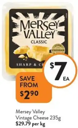 Foodworks Mersey Valley Vintage Cheese offer