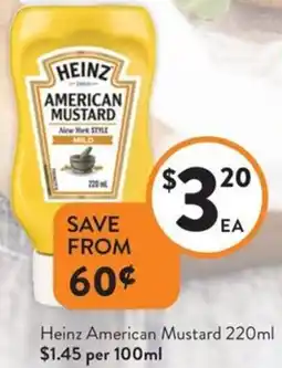 Foodworks Heinz American Mustard offer
