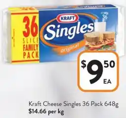 Foodworks Kraft Cheese Singles offer