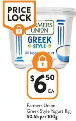 Foodworks Farmers Union Greek Style Yogurt offer