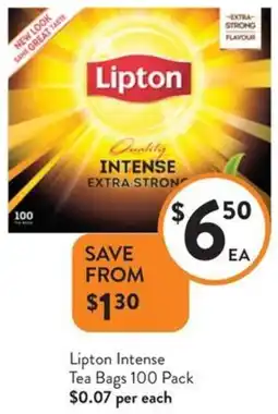 Foodworks Lipton Intense Tea Bags offer