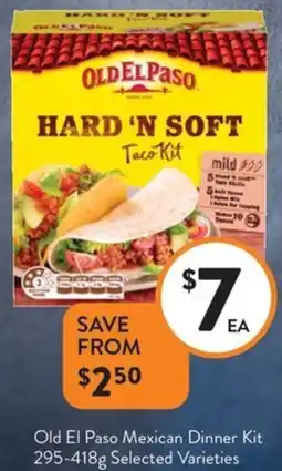 Foodworks Old El Paso Mexican Dinner offer