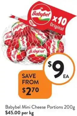 Foodworks Babybel Mini Cheese Portions offer