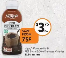 Foodworks Nippy's flavoured milk pet bottle offer