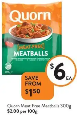 Foodworks Quorn Meat Free Meatballs offer