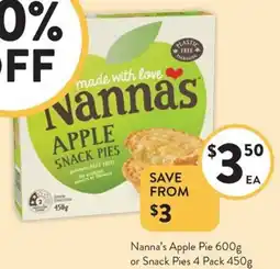Foodworks Nanna's Apple Pie offer