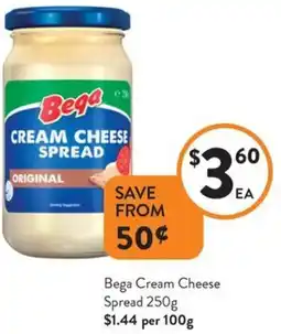 Foodworks Bega Cream Cheese Spread offer