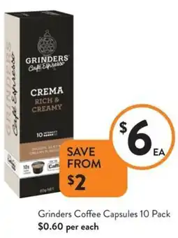 Foodworks Grinders Coffee Capsules offer