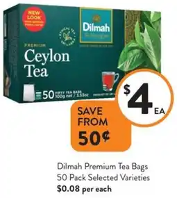 Foodworks Dilmah Premium Tea Bags offer