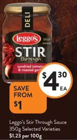 Foodworks Leggo's Stir Through Sauce offer