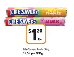 Foodworks Life Savers Rolls offer