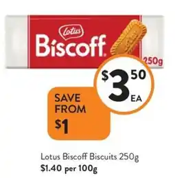 Foodworks Lotus Biscoff Biscuits offer